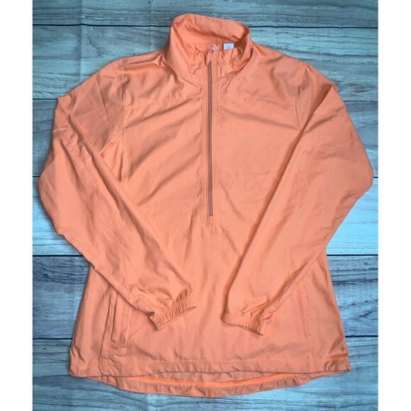 Cutter & Buck  Women's S -CB Weathertec‎ 1/4 Zip Orange Windbreaker Jacket - Picture 1 of 3
